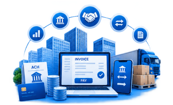 B2B payment processing illustration
